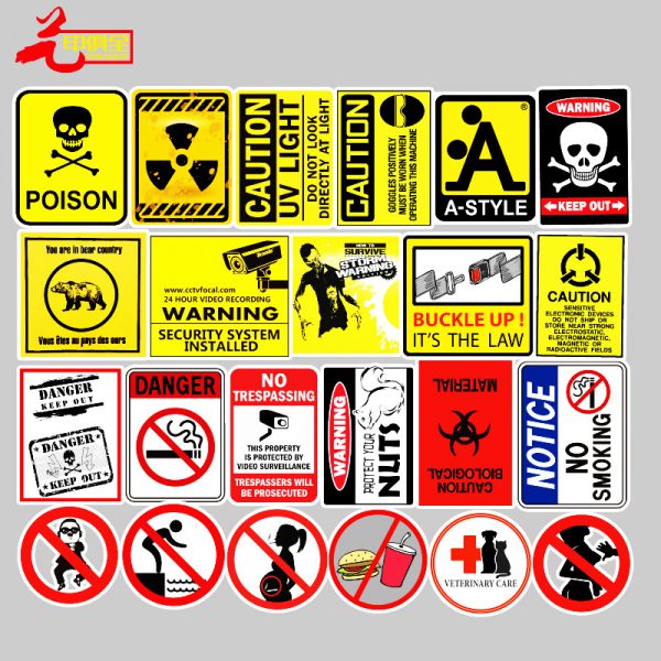 50 warning graffiti stickers Auto Computer dead fly decorative stickers waterproof customized wholesale