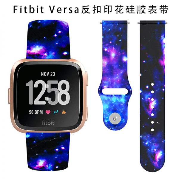 Fitbit versa2 reverse buckle silicone printed strap versa Lite original replacement strap